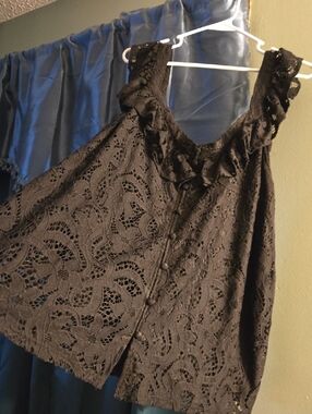torrid Black Lace Ruffle-Detail Camisole